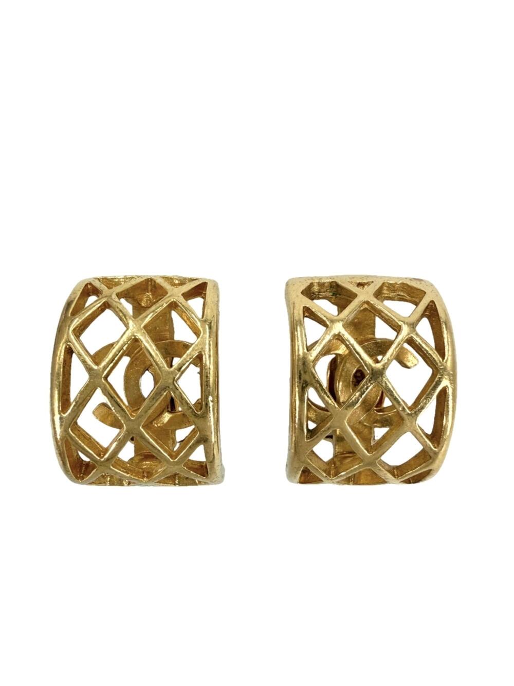 Chanel Cc Logo Clip-On Earrings Metal #343266C94B